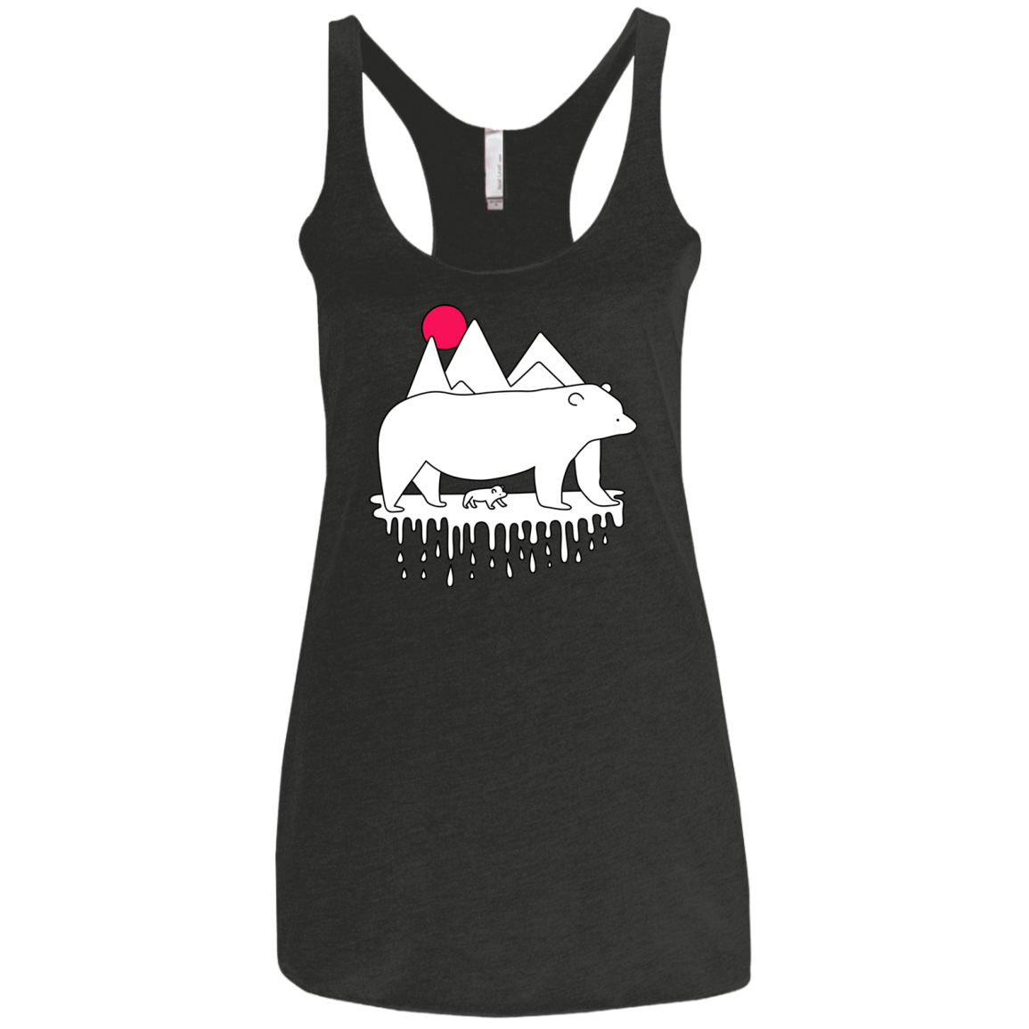 Polar Bear Family Women's Triblend Racerback Tank