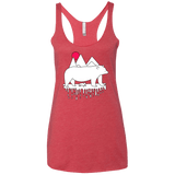 Polar Bear Family Women's Triblend Racerback Tank
