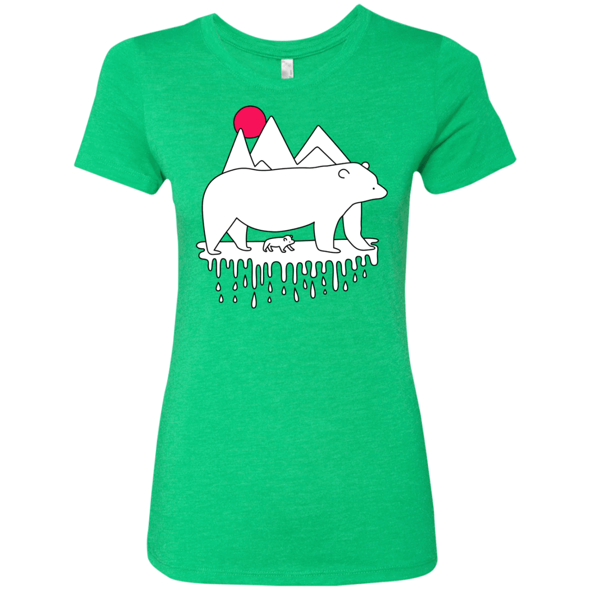 T-Shirts Envy / S Polar Bear Family Women's Triblend T-Shirt