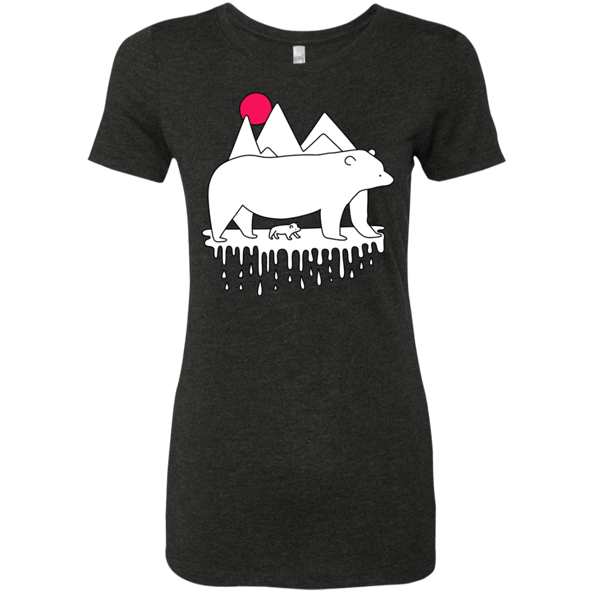 T-Shirts Vintage Black / S Polar Bear Family Women's Triblend T-Shirt