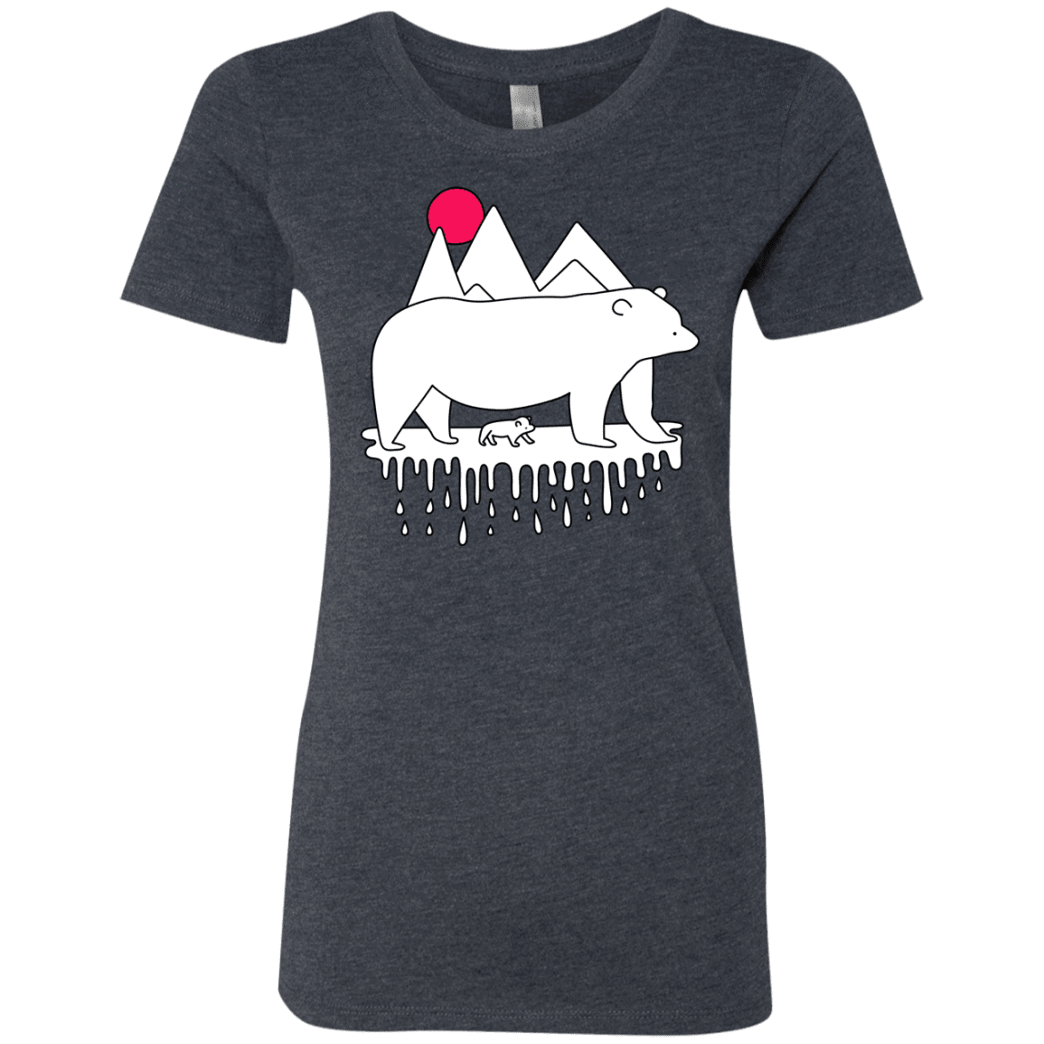 T-Shirts Vintage Navy / S Polar Bear Family Women's Triblend T-Shirt