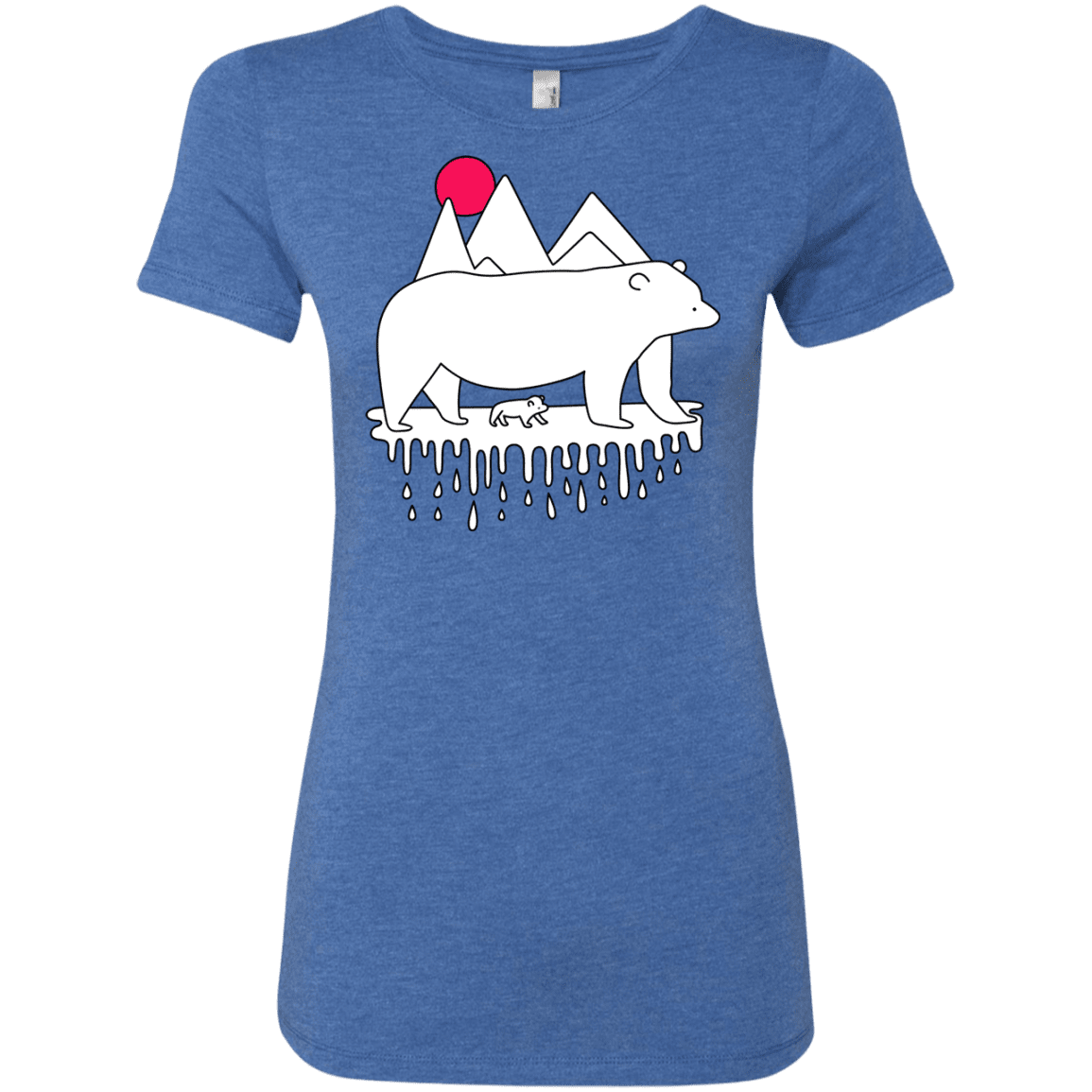 T-Shirts Vintage Royal / S Polar Bear Family Women's Triblend T-Shirt
