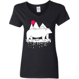 T-Shirts Black / S Polar Bear Family Women's V-Neck T-Shirt