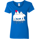 T-Shirts Royal / S Polar Bear Family Women's V-Neck T-Shirt