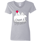 T-Shirts Sport Grey / S Polar Bear Family Women's V-Neck T-Shirt