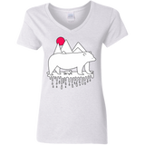 T-Shirts White / S Polar Bear Family Women's V-Neck T-Shirt