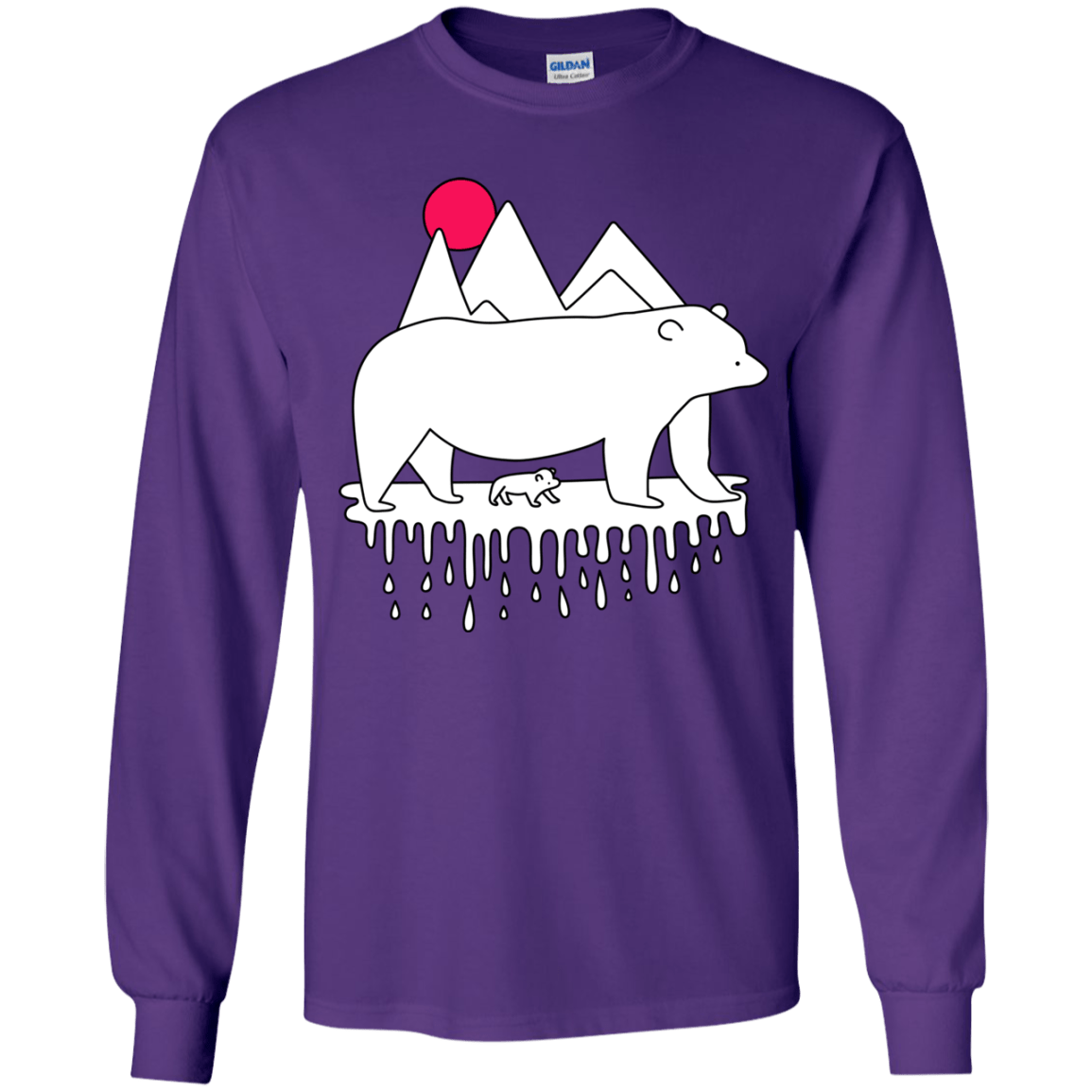 Polar Bear Family Youth Long Sleeve T-Shirt
