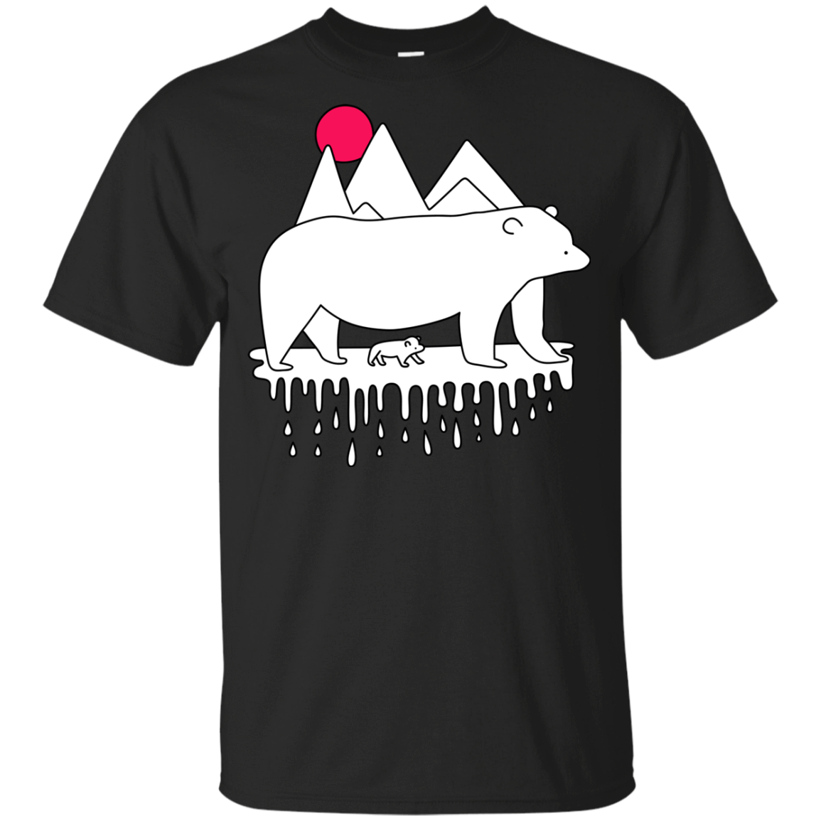 T-Shirts Black / YXS Polar Bear Family Youth T-Shirt