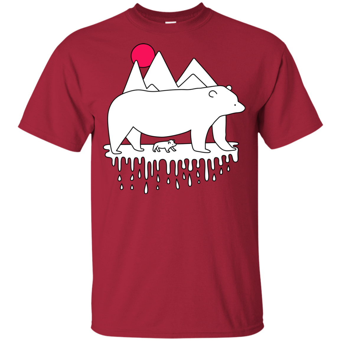 T-Shirts Cardinal / YXS Polar Bear Family Youth T-Shirt