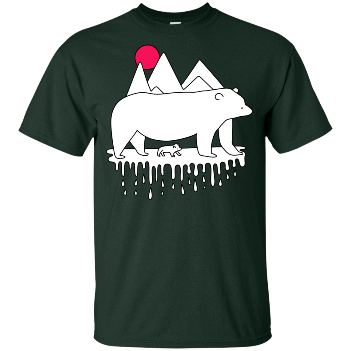 T-Shirts Forest / YXS Polar Bear Family Youth T-Shirt