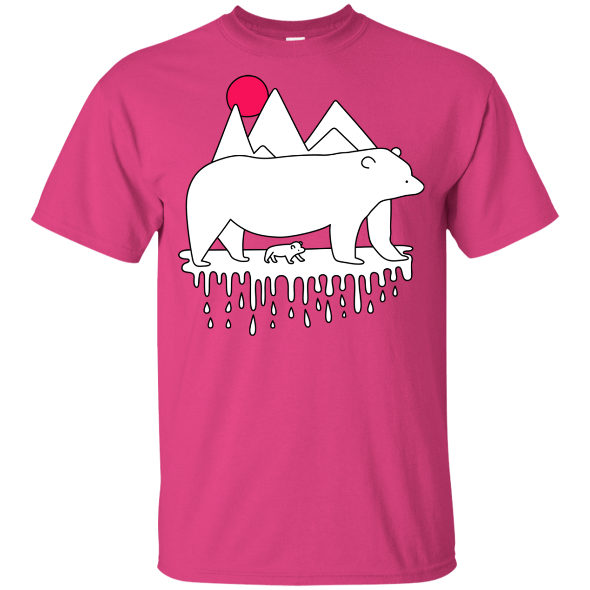 T-Shirts Heliconia / YXS Polar Bear Family Youth T-Shirt