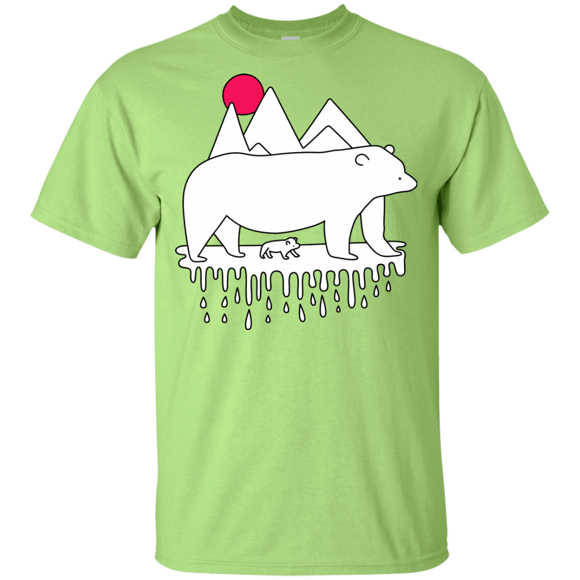 T-Shirts Mint Green / YXS Polar Bear Family Youth T-Shirt