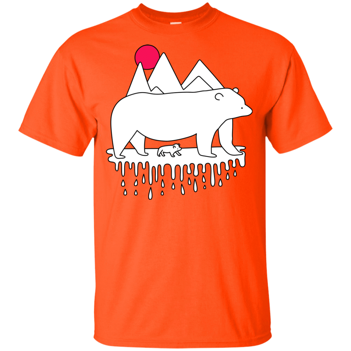 T-Shirts Orange / YXS Polar Bear Family Youth T-Shirt