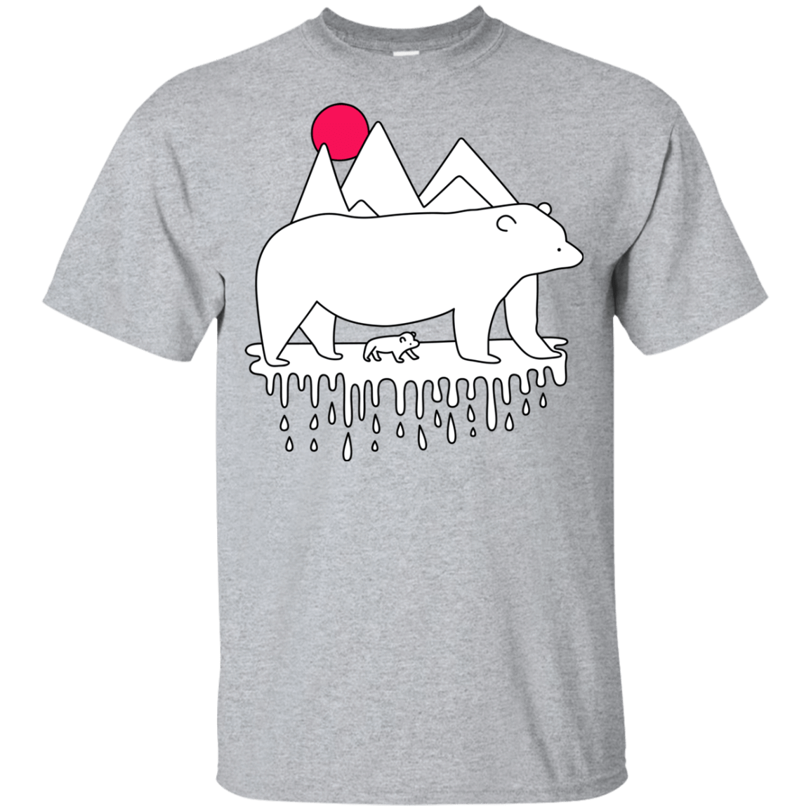 T-Shirts Sport Grey / YXS Polar Bear Family Youth T-Shirt