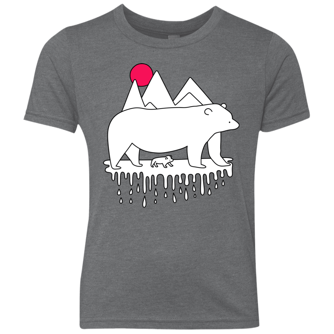 Polar Bear Family Youth Triblend T-Shirt