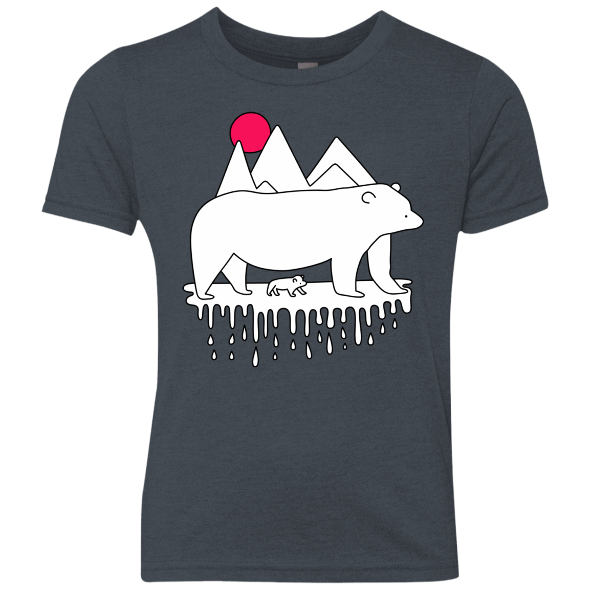 Polar Bear Family Youth Triblend T-Shirt