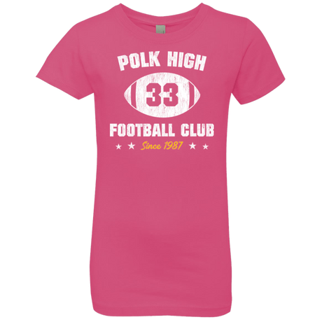 T-Shirts Hot Pink / YXS Polk High Football Girls Premium T-Shirt