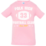 T-Shirts Pink / 6 Months Polk High Football Infant Premium T-Shirt
