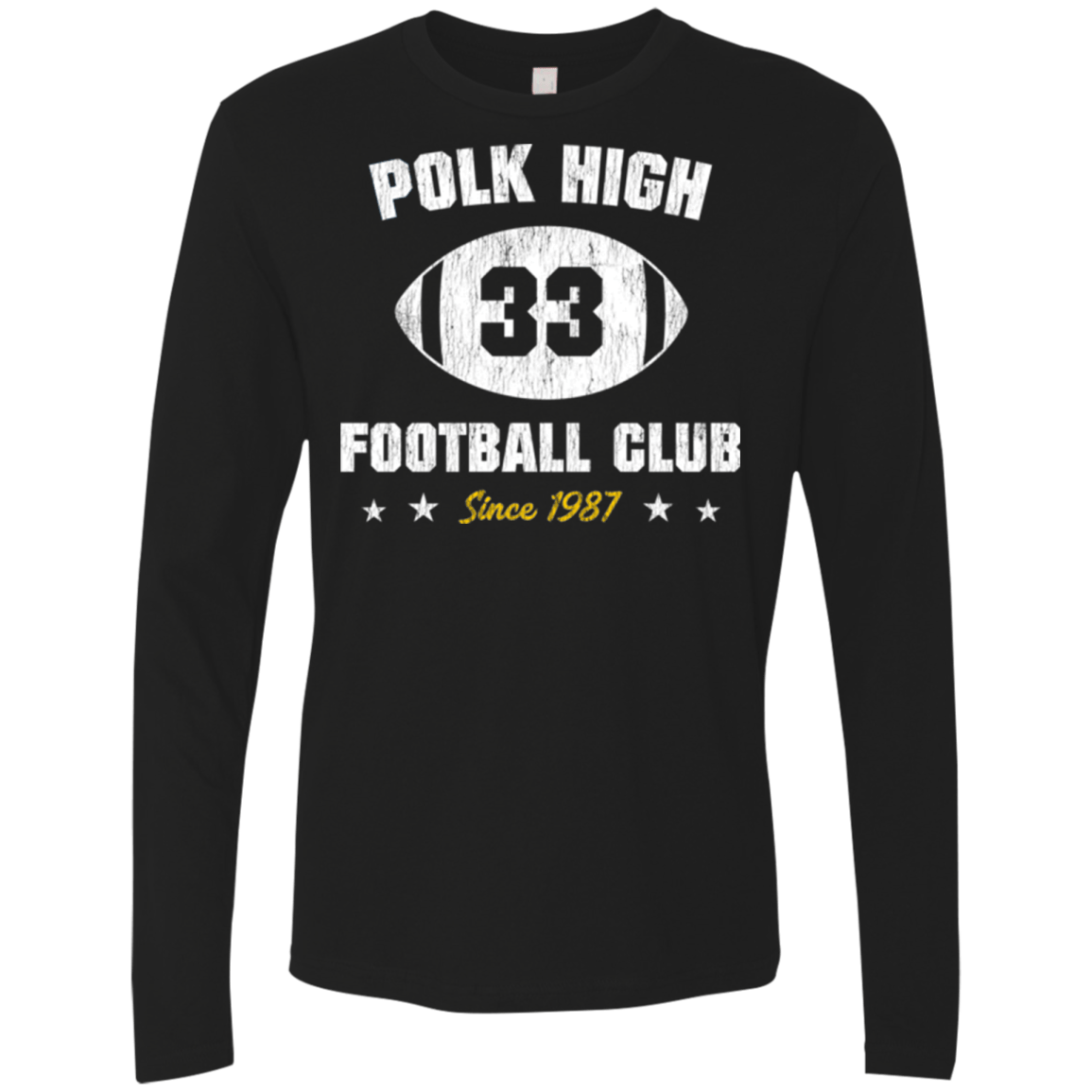 T-Shirts Black / Small Polk High Football Men's Premium Long Sleeve