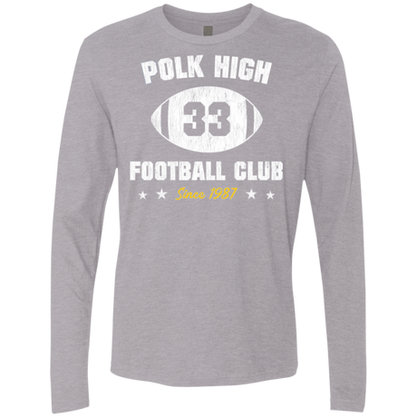 T-Shirts Heather Grey / Small Polk High Football Men's Premium Long Sleeve