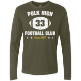 T-Shirts Military Green / Small Polk High Football Men's Premium Long Sleeve