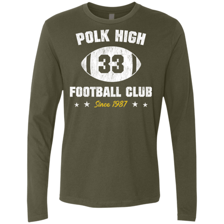 T-Shirts Military Green / Small Polk High Football Men's Premium Long Sleeve