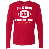 T-Shirts Red / Small Polk High Football Men's Premium Long Sleeve