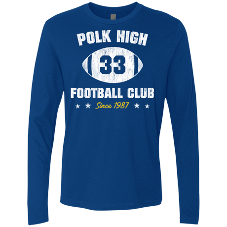 T-Shirts Royal / Small Polk High Football Men's Premium Long Sleeve