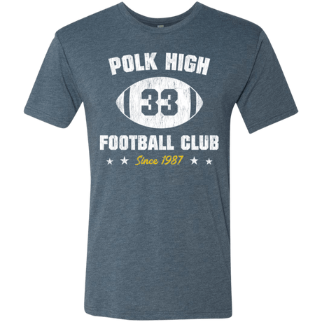 T-Shirts Indigo / Small Polk High Football Men's Triblend T-Shirt