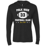 T-Shirts Vintage Black / X-Small Polk High Football Triblend Long Sleeve Hoodie Tee