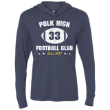 T-Shirts Vintage Navy / X-Small Polk High Football Triblend Long Sleeve Hoodie Tee