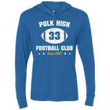 T-Shirts Vintage Royal / X-Small Polk High Football Triblend Long Sleeve Hoodie Tee
