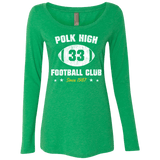T-Shirts Envy / Small Polk High Football Women's Triblend Long Sleeve Shirt