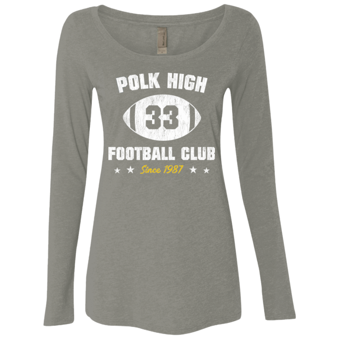 T-Shirts Venetian Grey / Small Polk High Football Women's Triblend Long Sleeve Shirt