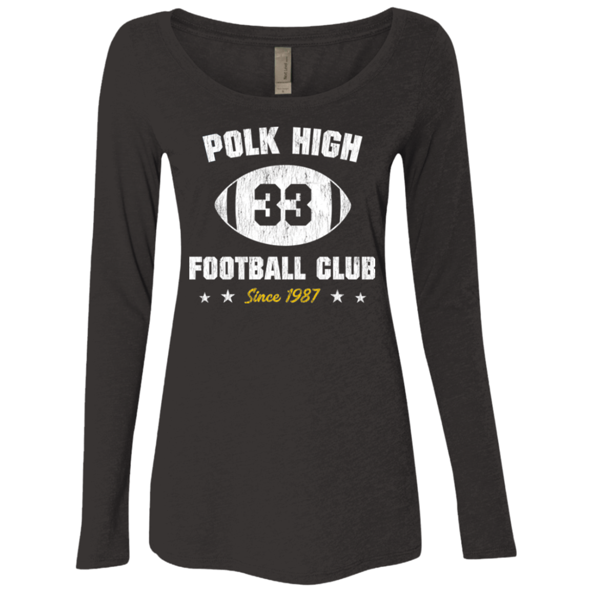 T-Shirts Vintage Black / Small Polk High Football Women's Triblend Long Sleeve Shirt