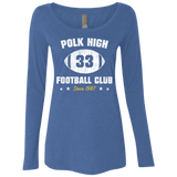 T-Shirts Vintage Royal / Small Polk High Football Women's Triblend Long Sleeve Shirt