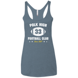 T-Shirts Indigo / X-Small Polk High Football Women's Triblend Racerback Tank