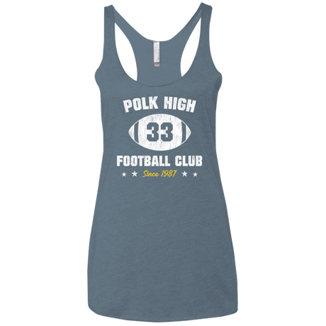 T-Shirts Indigo / X-Small Polk High Football Women's Triblend Racerback Tank