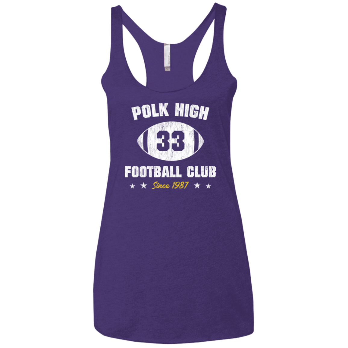 T-Shirts Purple / X-Small Polk High Football Women's Triblend Racerback Tank