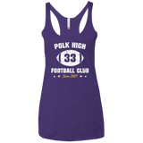 T-Shirts Purple / X-Small Polk High Football Women's Triblend Racerback Tank