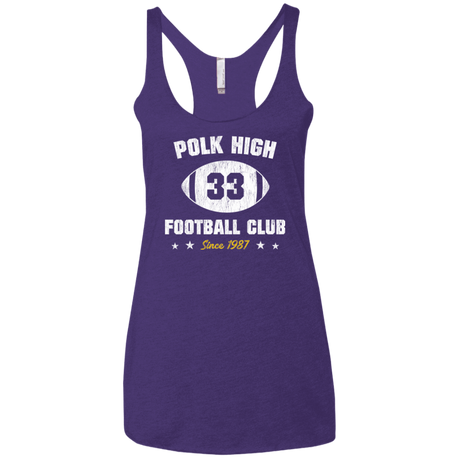 T-Shirts Purple / X-Small Polk High Football Women's Triblend Racerback Tank