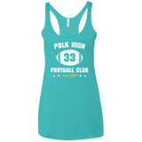 T-Shirts Tahiti Blue / X-Small Polk High Football Women's Triblend Racerback Tank