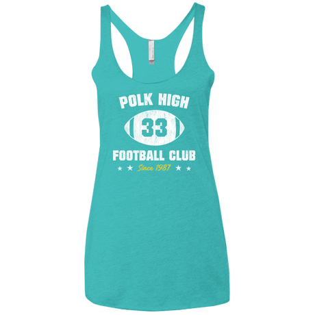 T-Shirts Tahiti Blue / X-Small Polk High Football Women's Triblend Racerback Tank