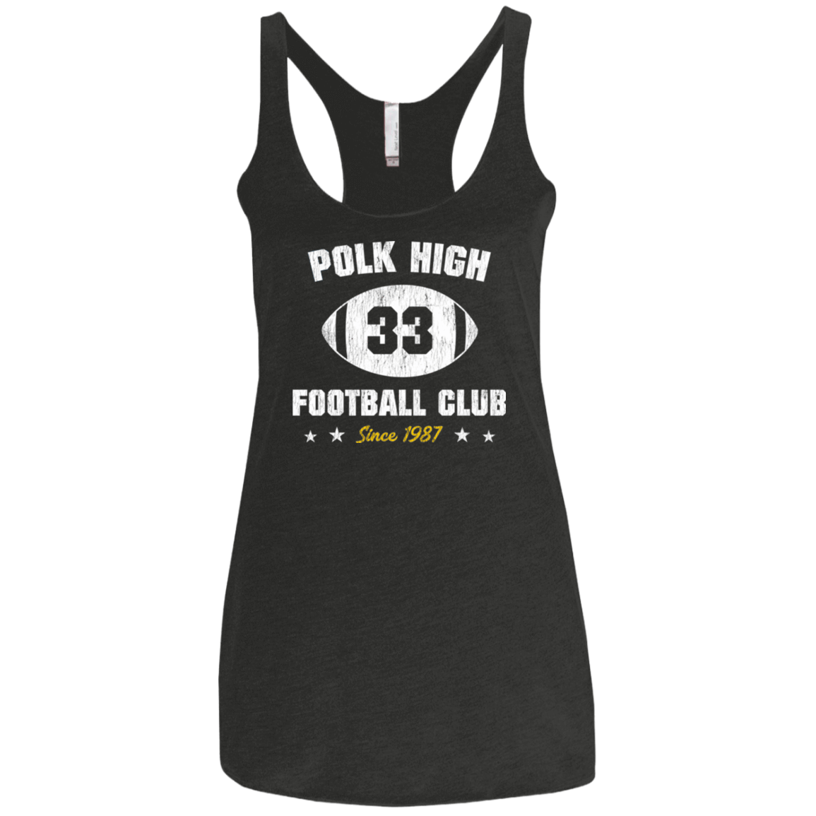 T-Shirts Vintage Black / X-Small Polk High Football Women's Triblend Racerback Tank