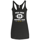 T-Shirts Vintage Black / X-Small Polk High Football Women's Triblend Racerback Tank