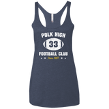 T-Shirts Vintage Navy / X-Small Polk High Football Women's Triblend Racerback Tank