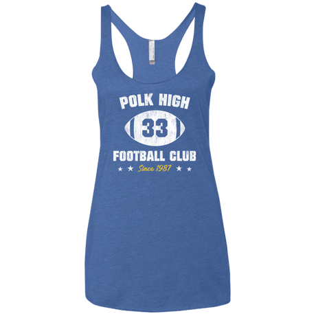 T-Shirts Vintage Royal / X-Small Polk High Football Women's Triblend Racerback Tank