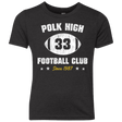 T-Shirts Vintage Black / YXS Polk High Football Youth Triblend T-Shirt