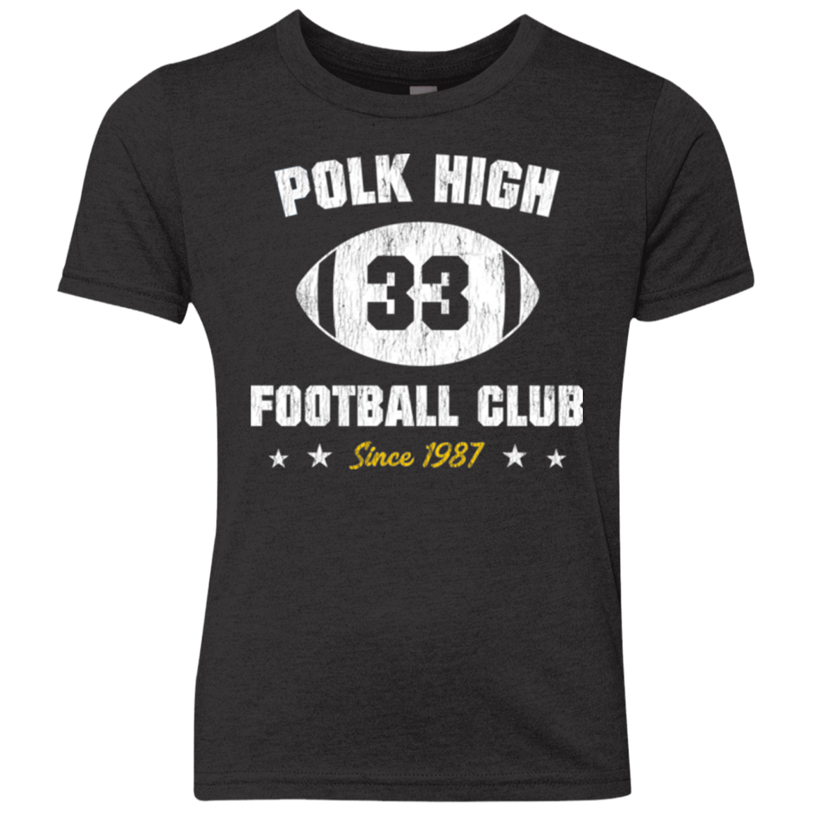 T-Shirts Vintage Black / YXS Polk High Football Youth Triblend T-Shirt