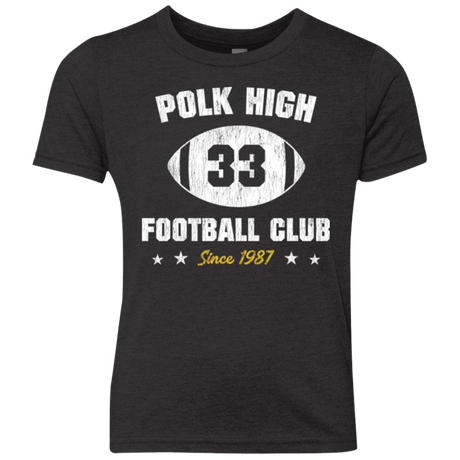 T-Shirts Vintage Black / YXS Polk High Football Youth Triblend T-Shirt